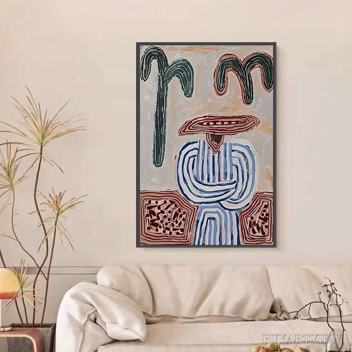 ARTOVITAS Earthen Guardian – Wabi Sabi Abstract Figurative - image 6