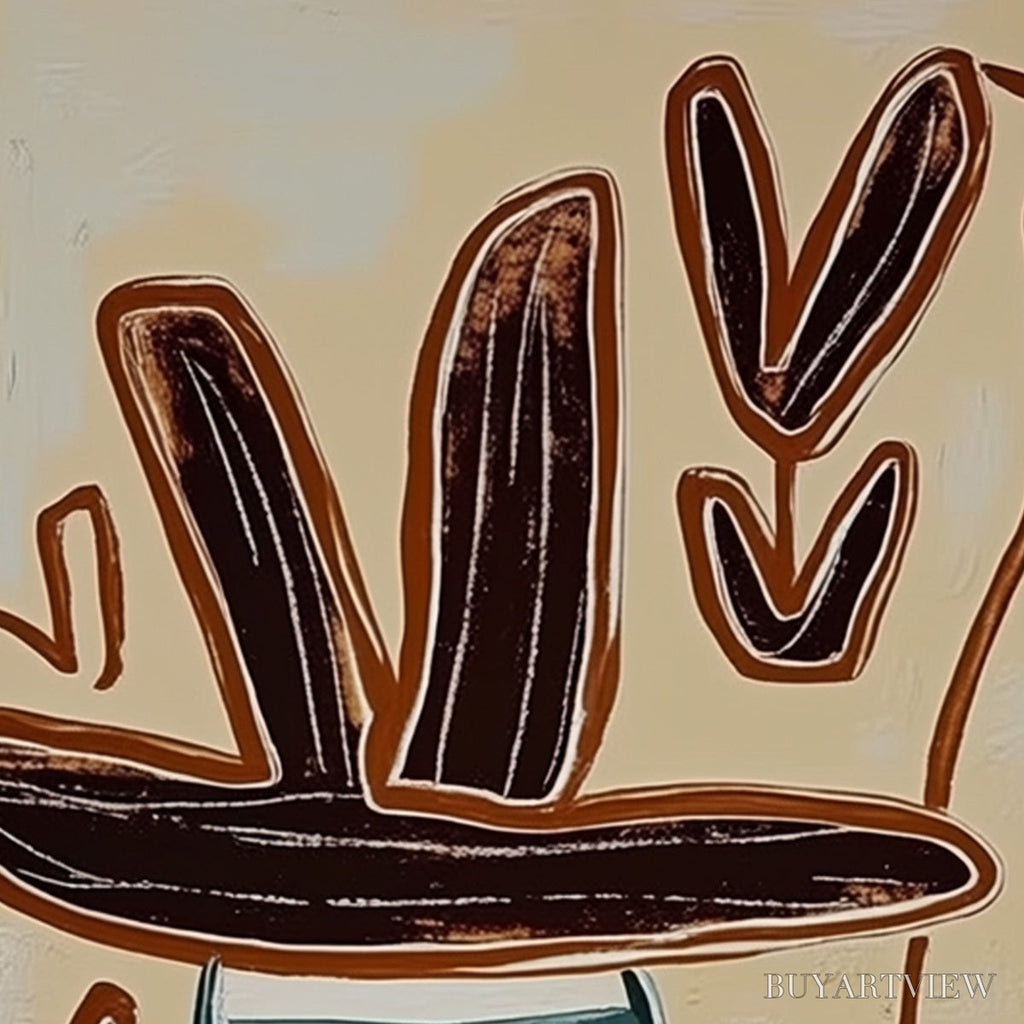 ARTOVITAS Kindred Spirits – Modern Abstract Figurative Painting of Two Companions - image 3