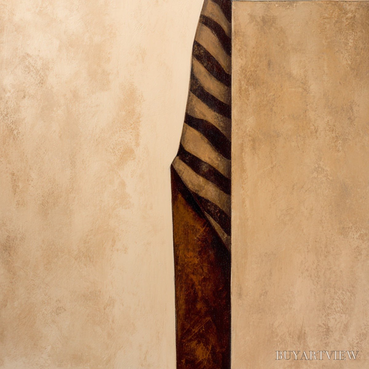 ARTOVITAS Solitude – Minimalist Figurative Painting in Earthy Tones - image 5