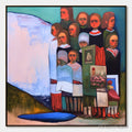 ARTOVITAS the Storykeepers – Colorful Figurative Painting of a Generational Gathering - image 1