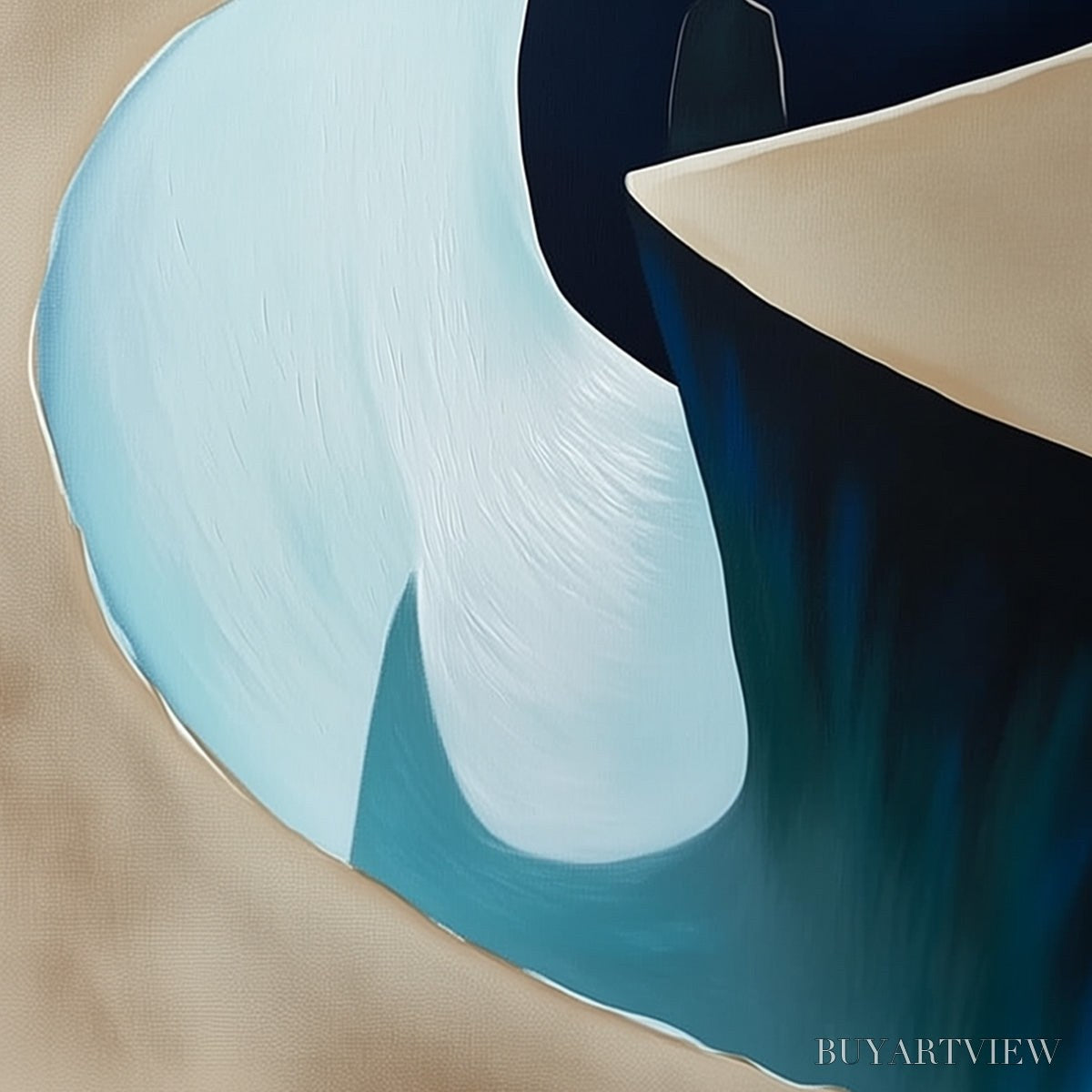 ARTOVITAS the Crossing – Minimalist Abstract Painting of a Figure's Journey - image 5