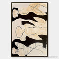 ARTOVITAS Silhouettes in Repose – Large Abstract Figurative Painting in Black and Beige - image 1
