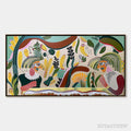 ARTOVITAS Garden Whispers – Colorful Abstract Figurative Boho - image 1