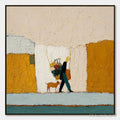 ARTOVITAS A Simple Pleasure – Textured Figurative Impasto Painting of a City Stroll - image 1