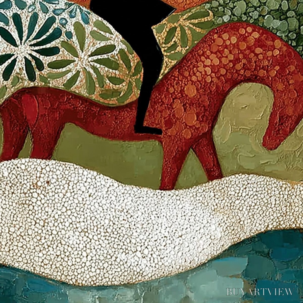 ARTOVITAS the Silent Journey – Textured Boho Figurative Painting of a Traveler's Journey - image 5