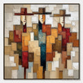 ARTOVITAS the Companions – Textured Abstract Figurative Painting - image 1