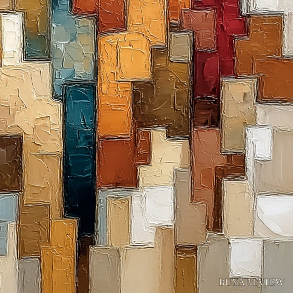 ARTOVITAS the Companions – Textured Abstract Figurative Painting - image 3