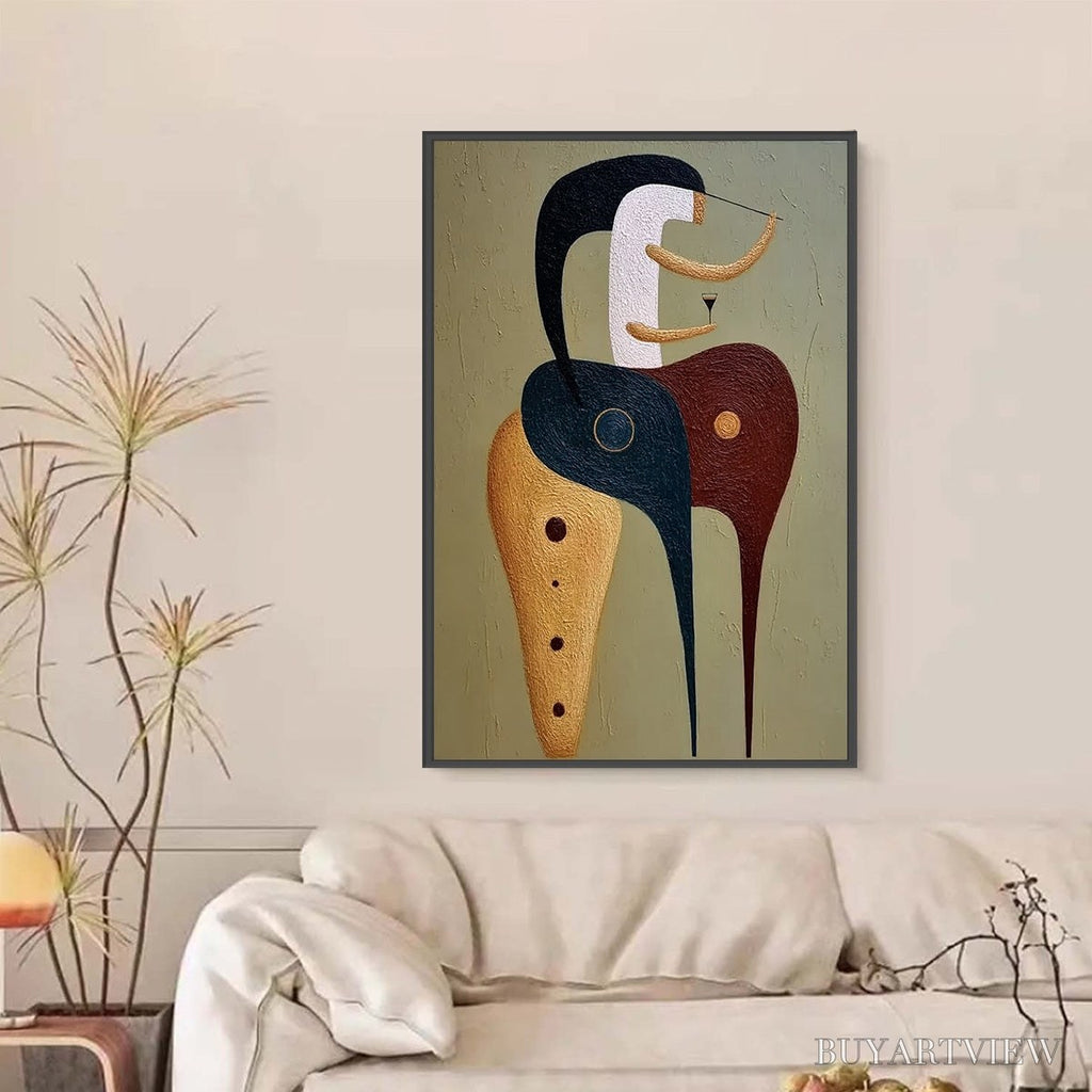ARTOVITAS the Connoisseur – Textured Abstract Figurative Painting for Modern Decor - image 2