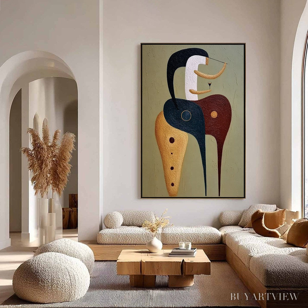 ARTOVITAS the Connoisseur – Textured Abstract Figurative Painting for Modern Decor - image 4