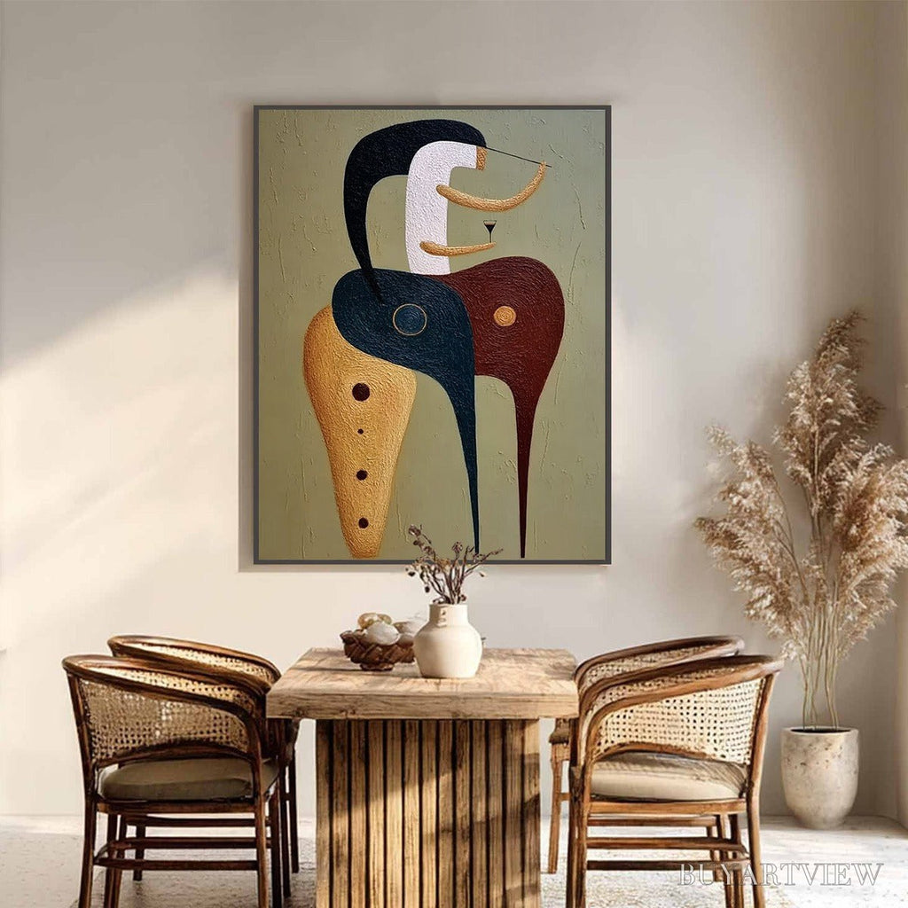 ARTOVITAS the Connoisseur – Textured Abstract Figurative Painting for Modern Decor - image 6