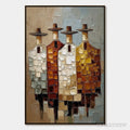 ARTOVITAS the Fellowship – Textured Abstract Figurative Painting of Four Men - image 1