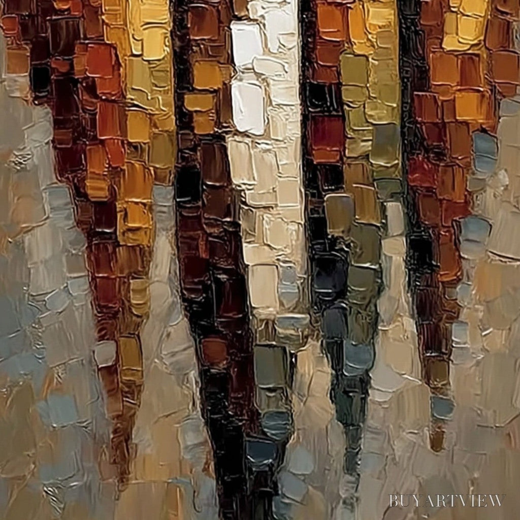 ARTOVITAS the Four Journeymen – Abstract Figurative Impasto Palette Knife Painting - image 5