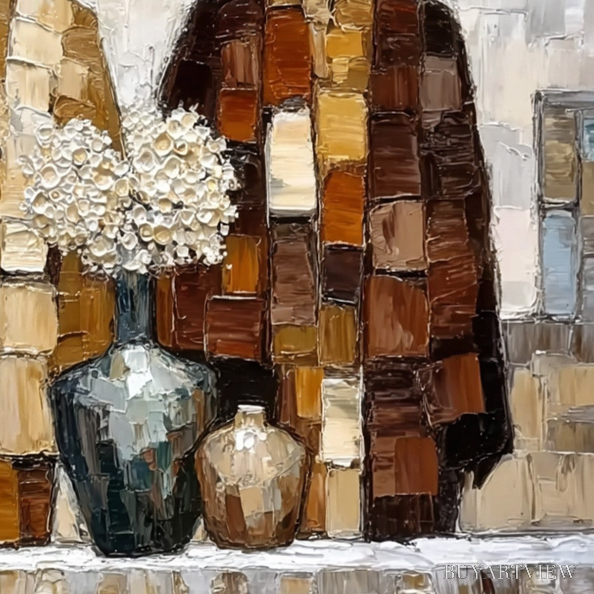 ARTOVITAS Kindred Spirits – Textured Abstract Figurative Impasto Painting - image 5