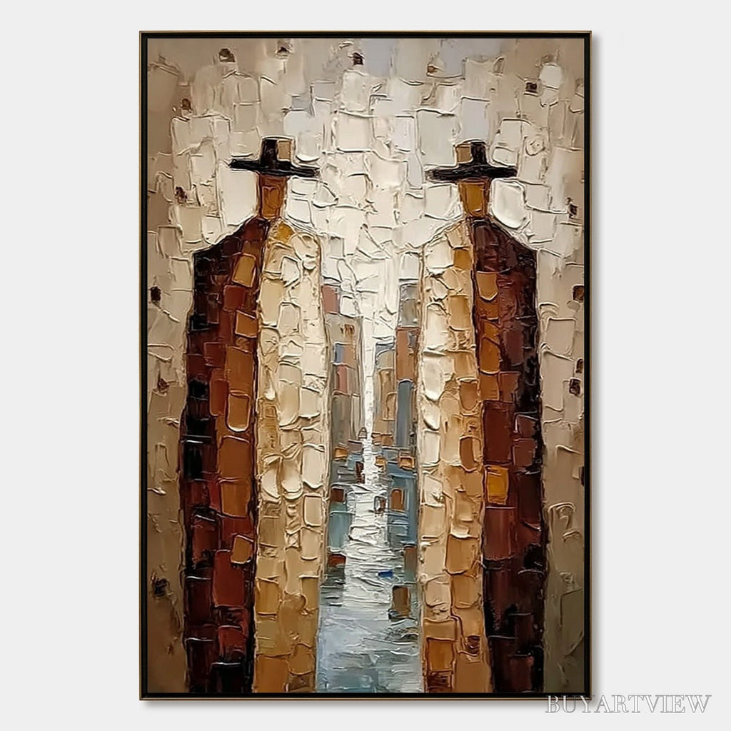 ARTOVITAS the Journeymen – Textured Figurative Impasto Painting - image 1