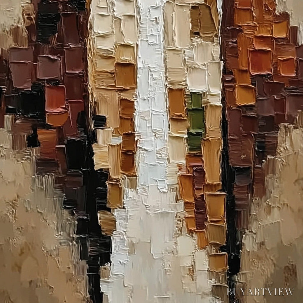 ARTOVITAS the Companions – Heavily Textured Abstract Figurative Impasto Painting - image 5