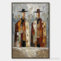 ARTOVITAS Urban Companions – Textured Abstract Figurative Impasto Painting - image 1