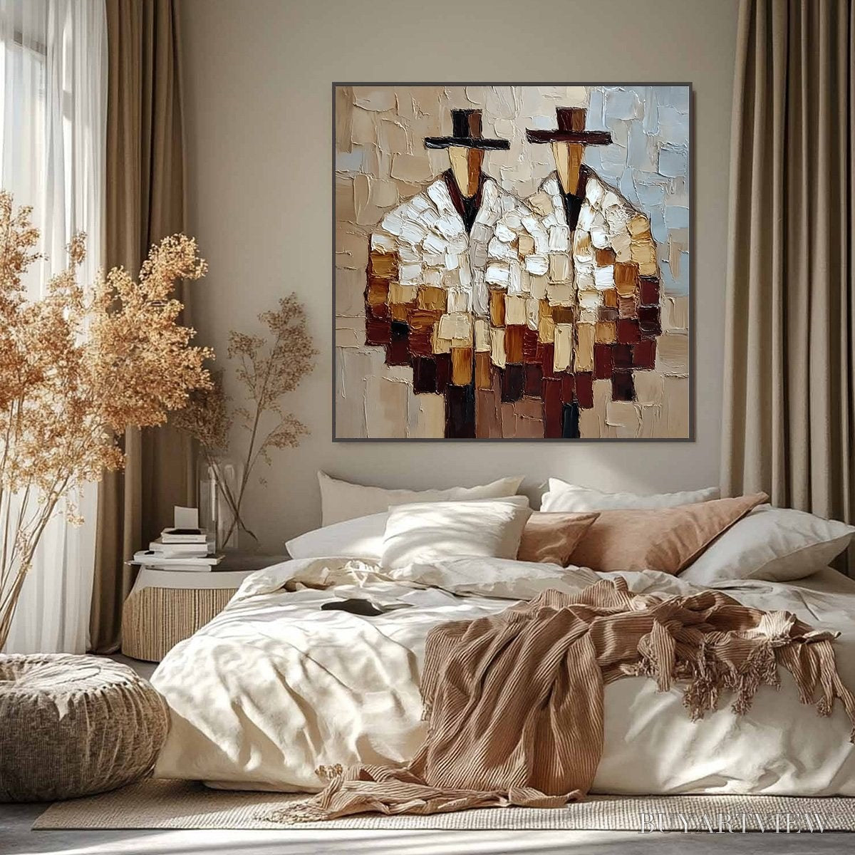 ARTOVITAS the Companions – Textured Abstract Figurative Impasto - image 2