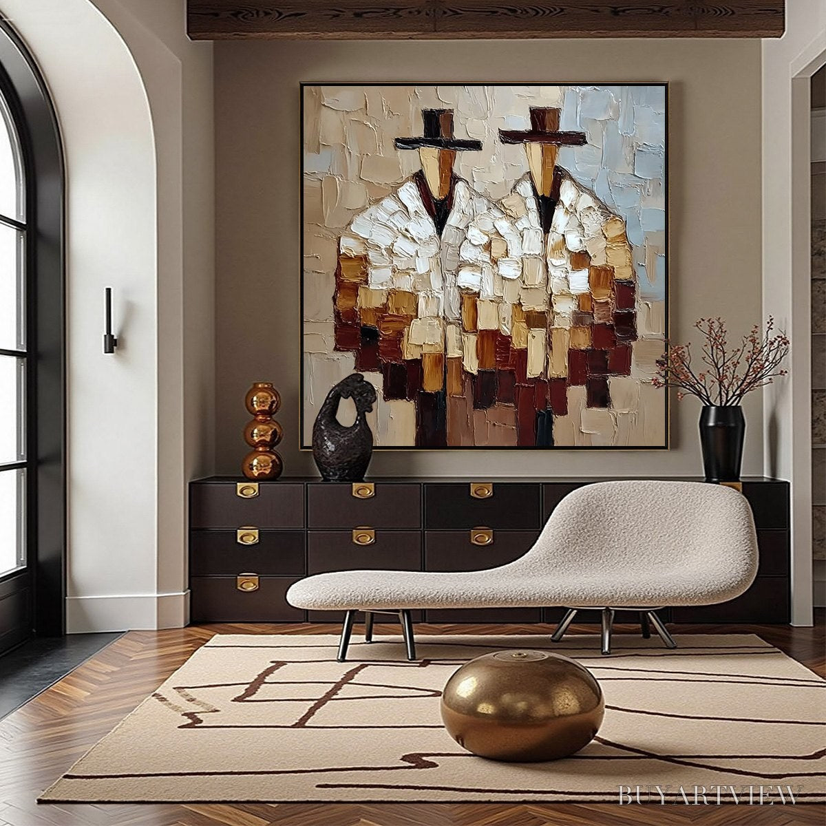 ARTOVITAS the Companions – Textured Abstract Figurative Impasto - image 4