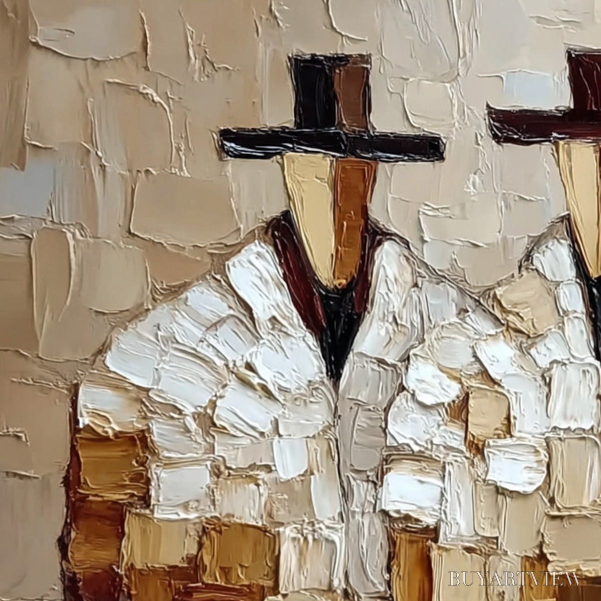 ARTOVITAS the Companions – Textured Abstract Figurative Impasto - image 5