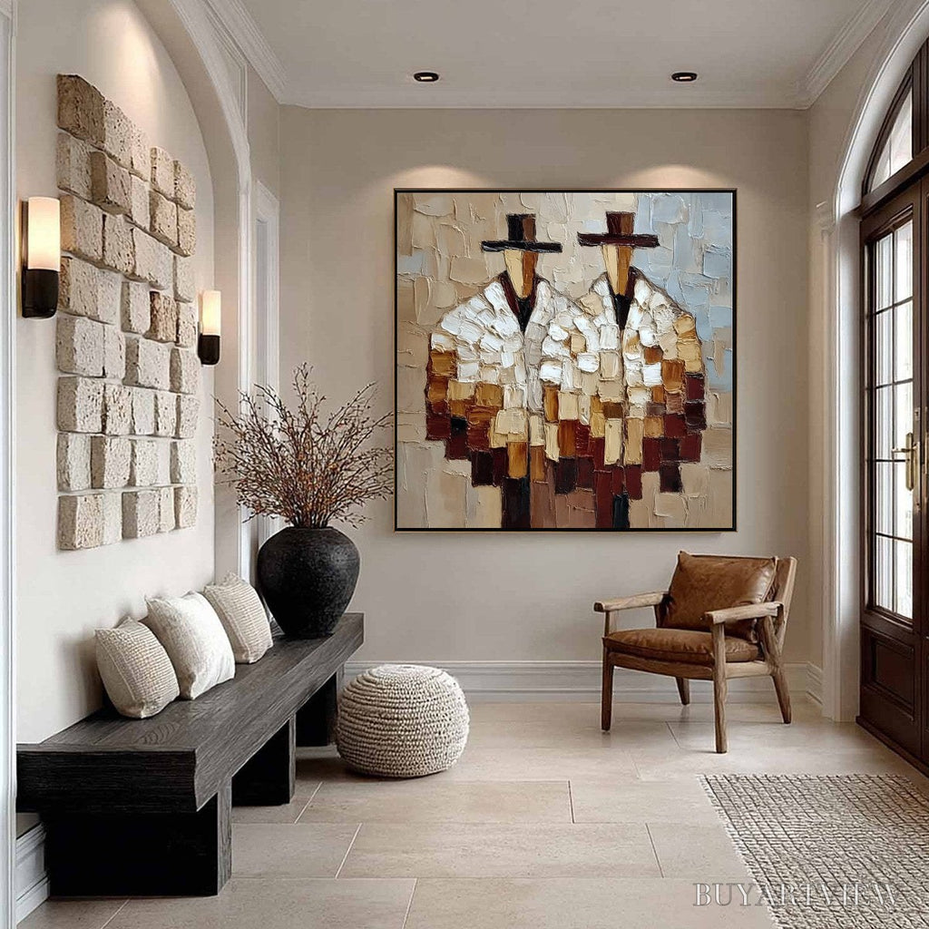 ARTOVITAS the Companions – Textured Abstract Figurative Impasto - image 6