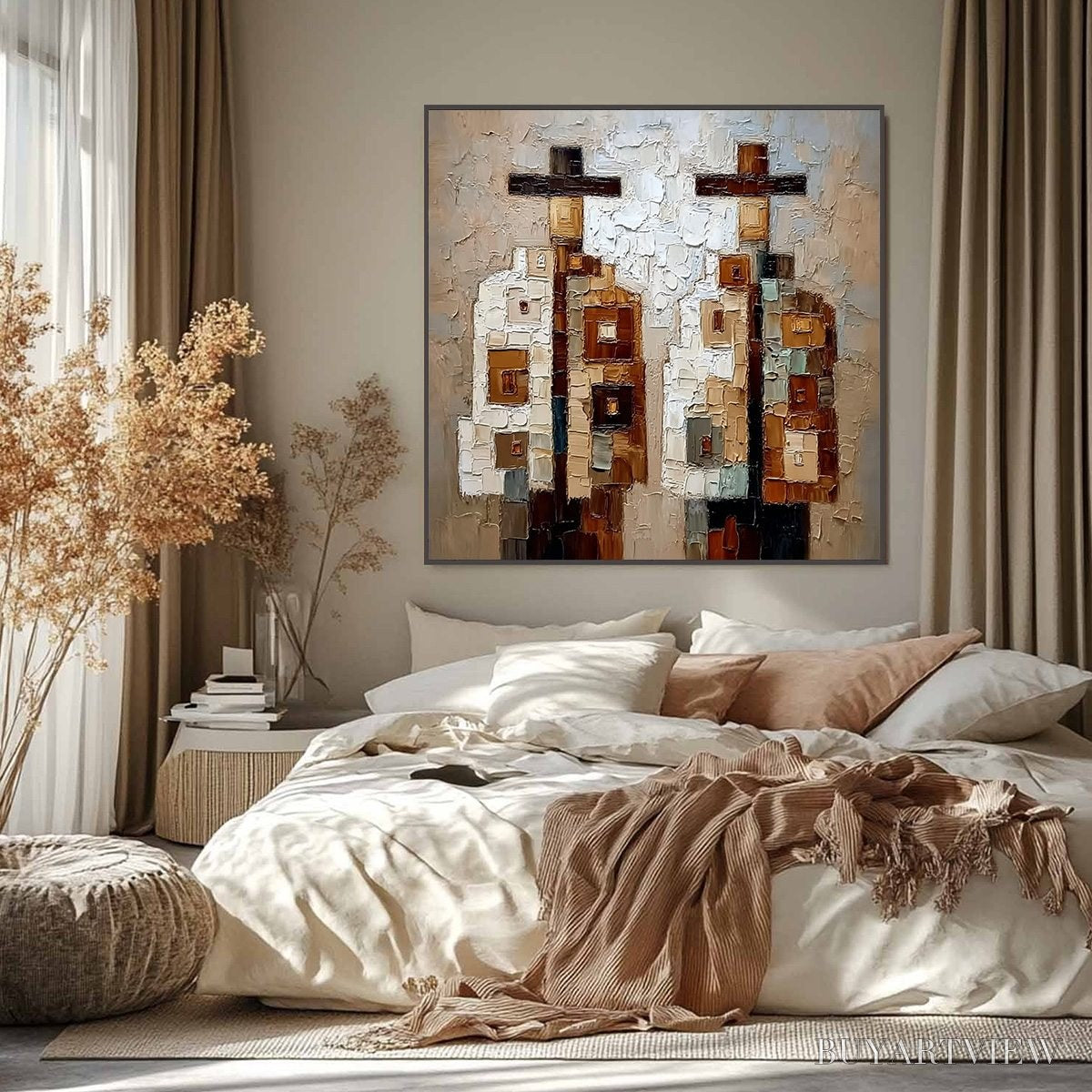 ARTOVITAS Kindred – Abstract Figurative Impasto Palette Knife Painting - image 2