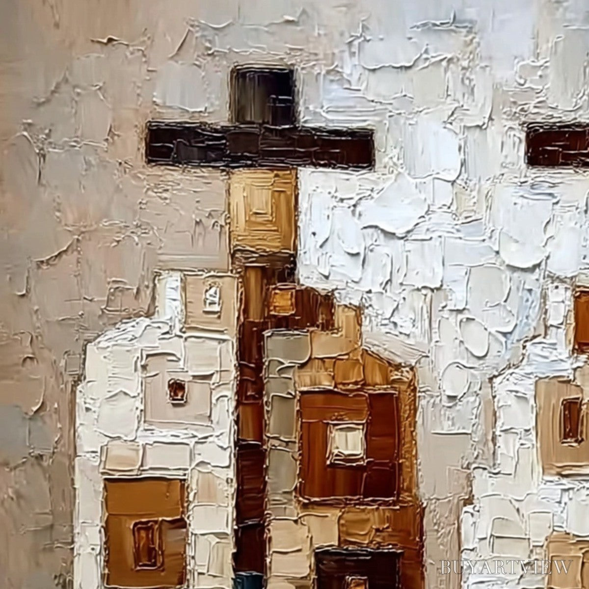 ARTOVITAS Kindred – Abstract Figurative Impasto Palette Knife Painting - image 5