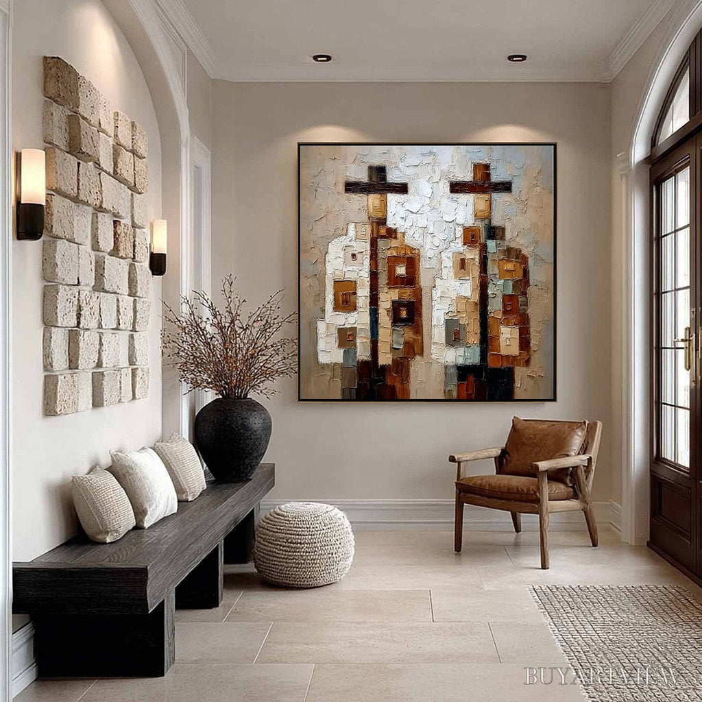 ARTOVITAS Kindred – Abstract Figurative Impasto Palette Knife Painting - image 6