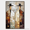 ARTOVITAS the Companions – Textured Abstract Figurative Impasto Oil Painting - image 1