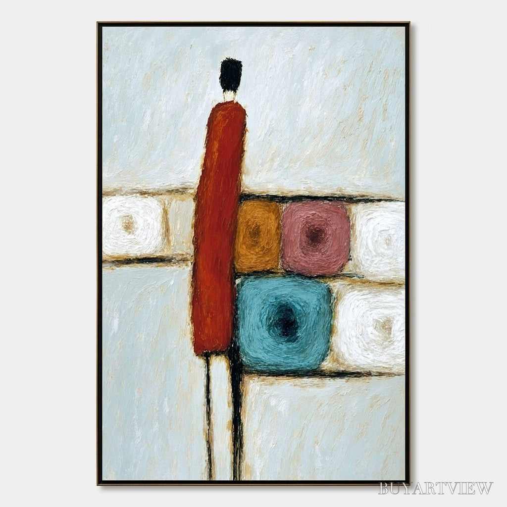 ARTOVITAS Crossroads – Modern Figurative Abstract Oil Painting - image 1