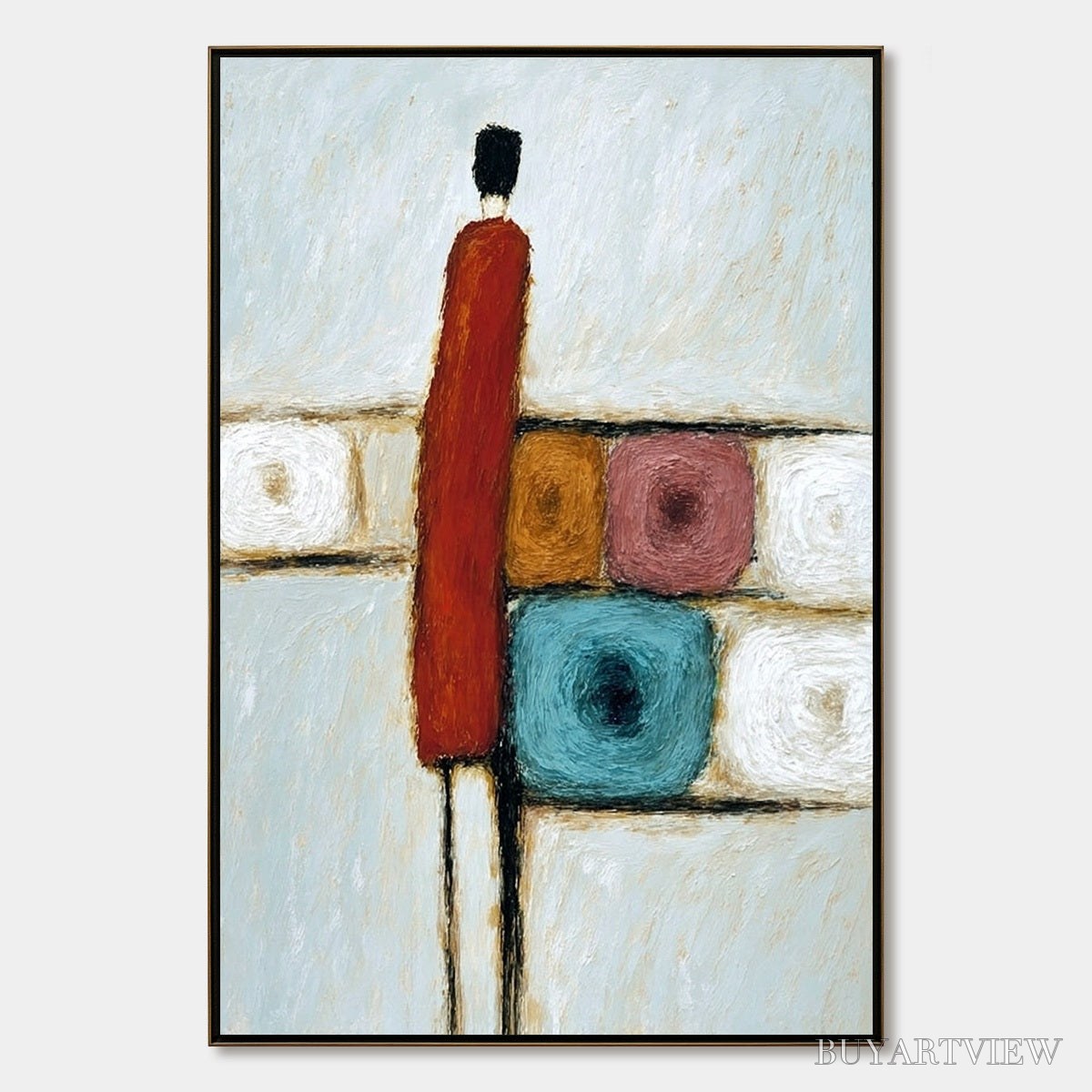 ARTOVITAS Crossroads – Modern Figurative Abstract Oil Painting - image 1