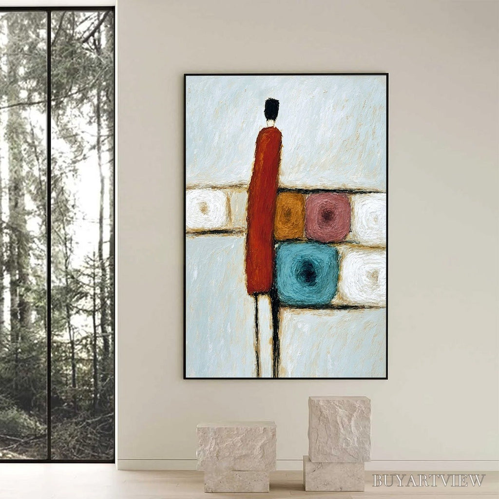 ARTOVITAS Crossroads – Modern Figurative Abstract Oil Painting - image 2