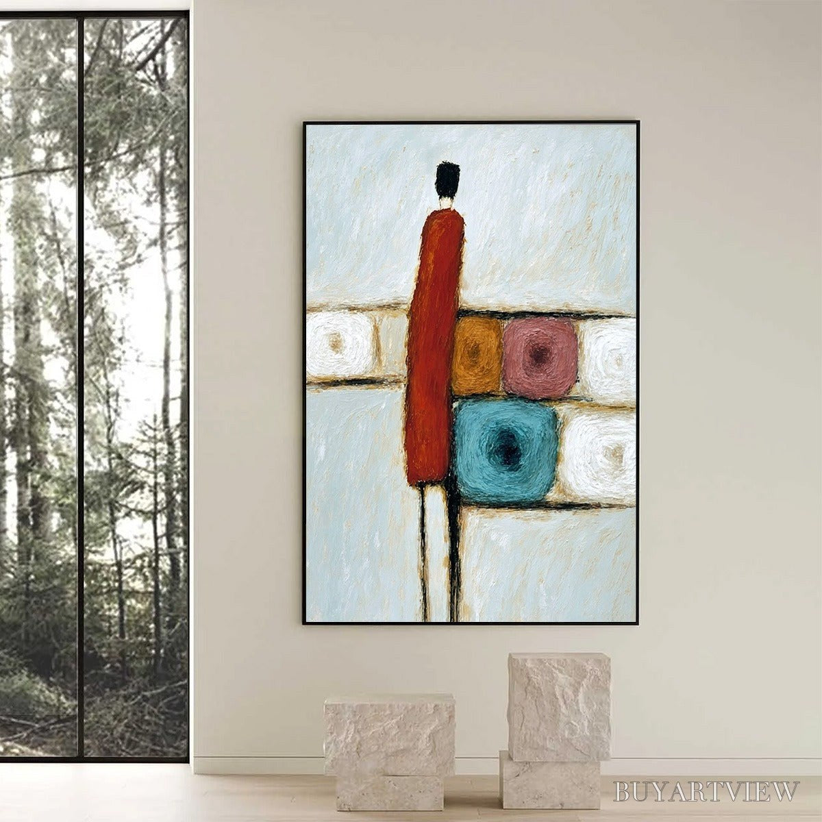 ARTOVITAS Crossroads – Modern Figurative Abstract Oil Painting - image 2