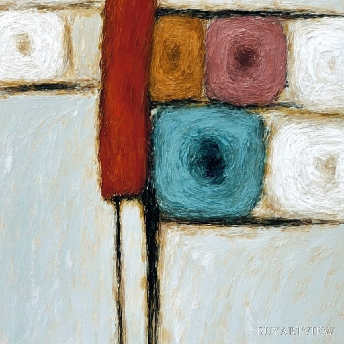 ARTOVITAS Crossroads – Modern Figurative Abstract Oil Painting - image 5