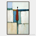 ARTOVITAS the Visitor – Textured Abstract Figurative Painting for Modern Decor - image 1