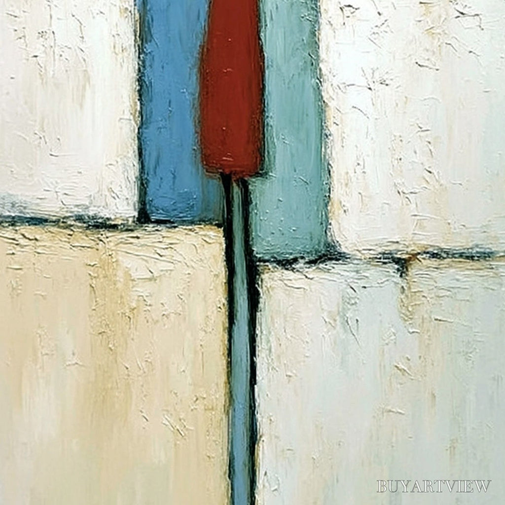 ARTOVITAS the Visitor – Textured Abstract Figurative Painting for Modern Decor - image 5