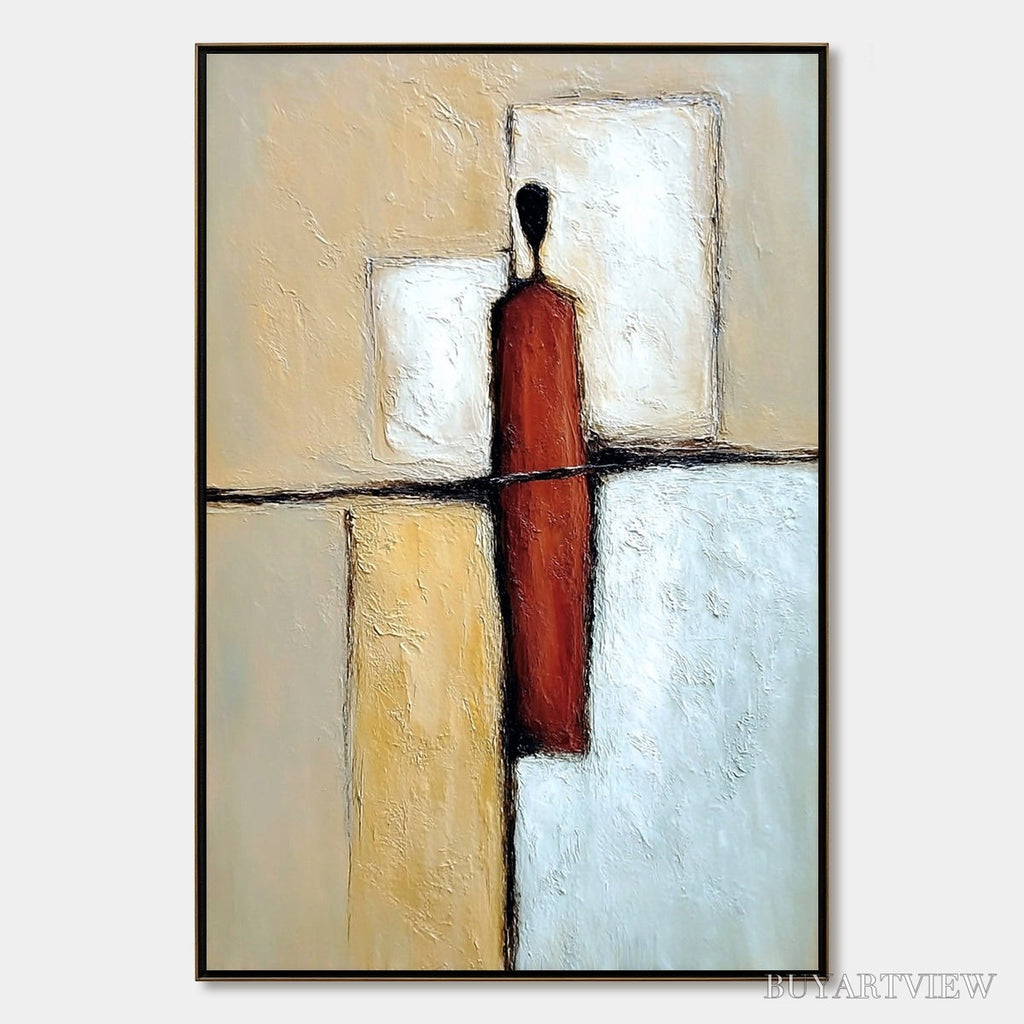 ARTOVITAS Vanguard – Textured Abstract Figurative Painting for Modern Decor - image 1