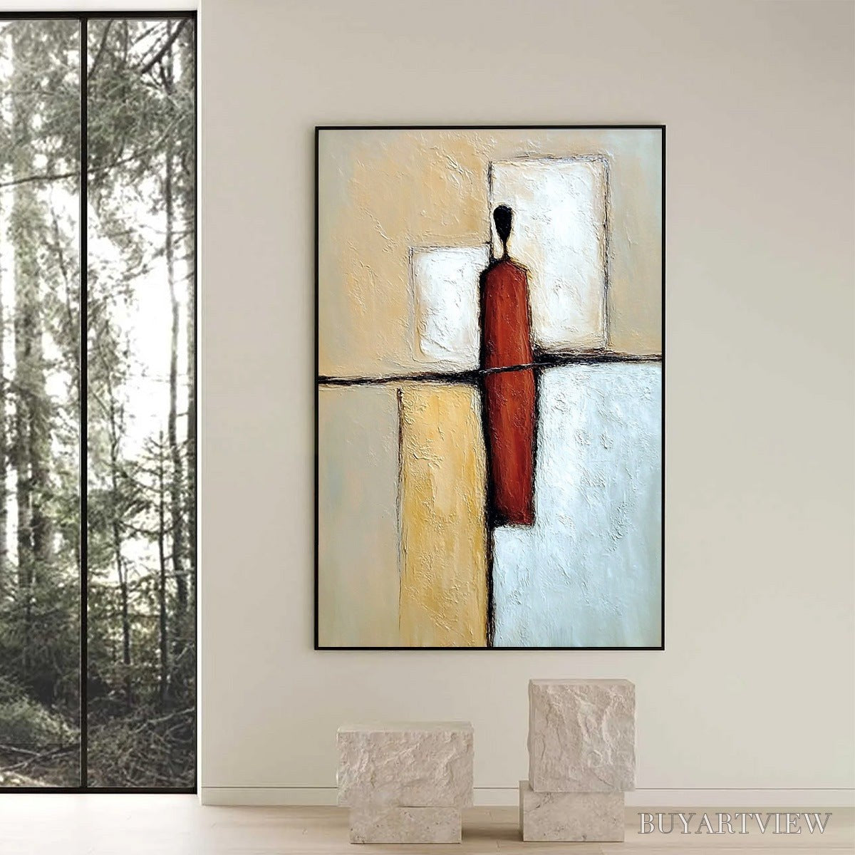 ARTOVITAS Vanguard – Textured Abstract Figurative Painting for Modern Decor - image 2