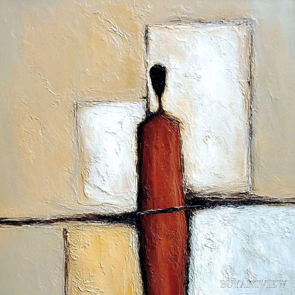 ARTOVITAS Vanguard – Textured Abstract Figurative Painting for Modern Decor - image 3