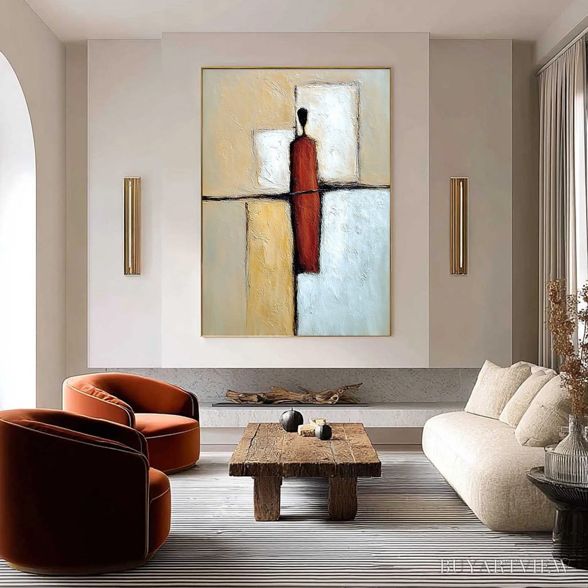 ARTOVITAS Vanguard – Textured Abstract Figurative Painting for Modern Decor - image 4