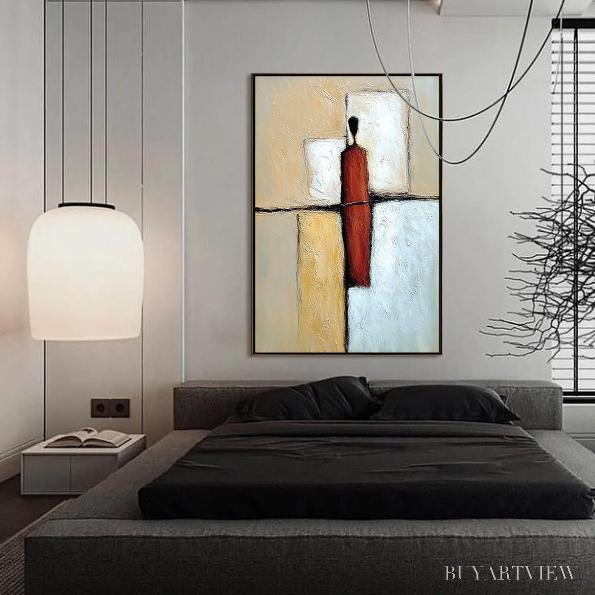 ARTOVITAS Vanguard – Textured Abstract Figurative Painting for Modern Decor - image 6