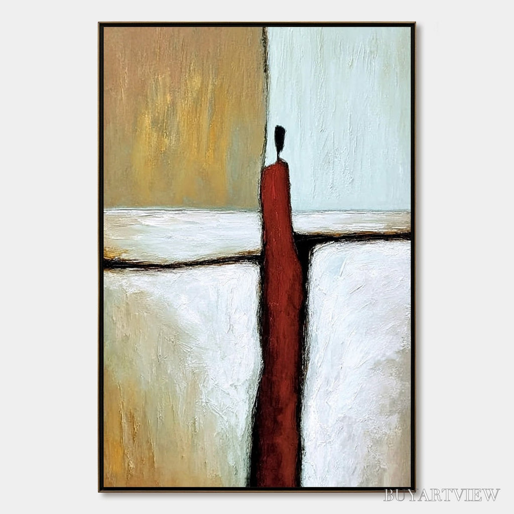 ARTOVITAS the Path – Textured Abstract Figurative Painting for Modern Decor - image 1
