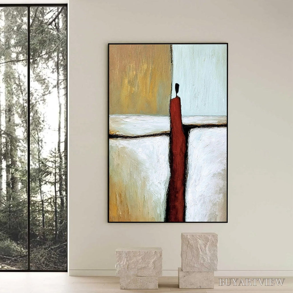 ARTOVITAS the Path – Textured Abstract Figurative Painting for Modern Decor - image 2