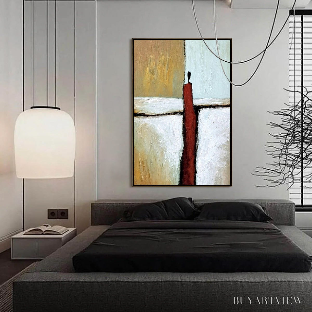 ARTOVITAS the Path – Textured Abstract Figurative Painting for Modern Decor - image 6