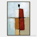 ARTOVITAS Convergence – Vertical Abstract Figurative Textured Oil Painting - image 1