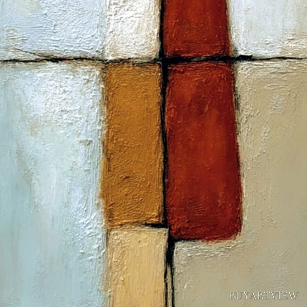 ARTOVITAS Convergence – Vertical Abstract Figurative Textured Oil Painting - image 5