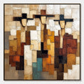 ARTOVITAS the Compadres – Abstract Figurative Impasto Palette Knife Painting - image 1