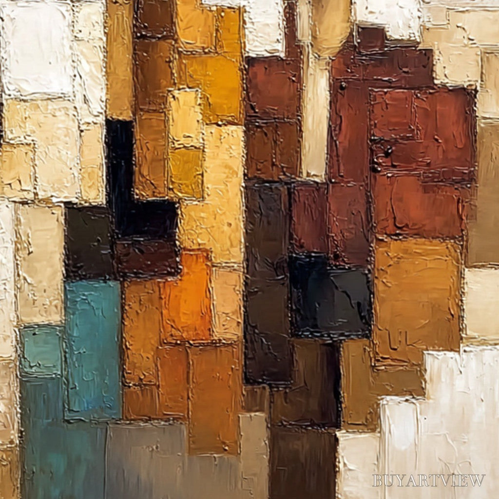 ARTOVITAS the Compadres – Abstract Figurative Impasto Palette Knife Painting - image 3