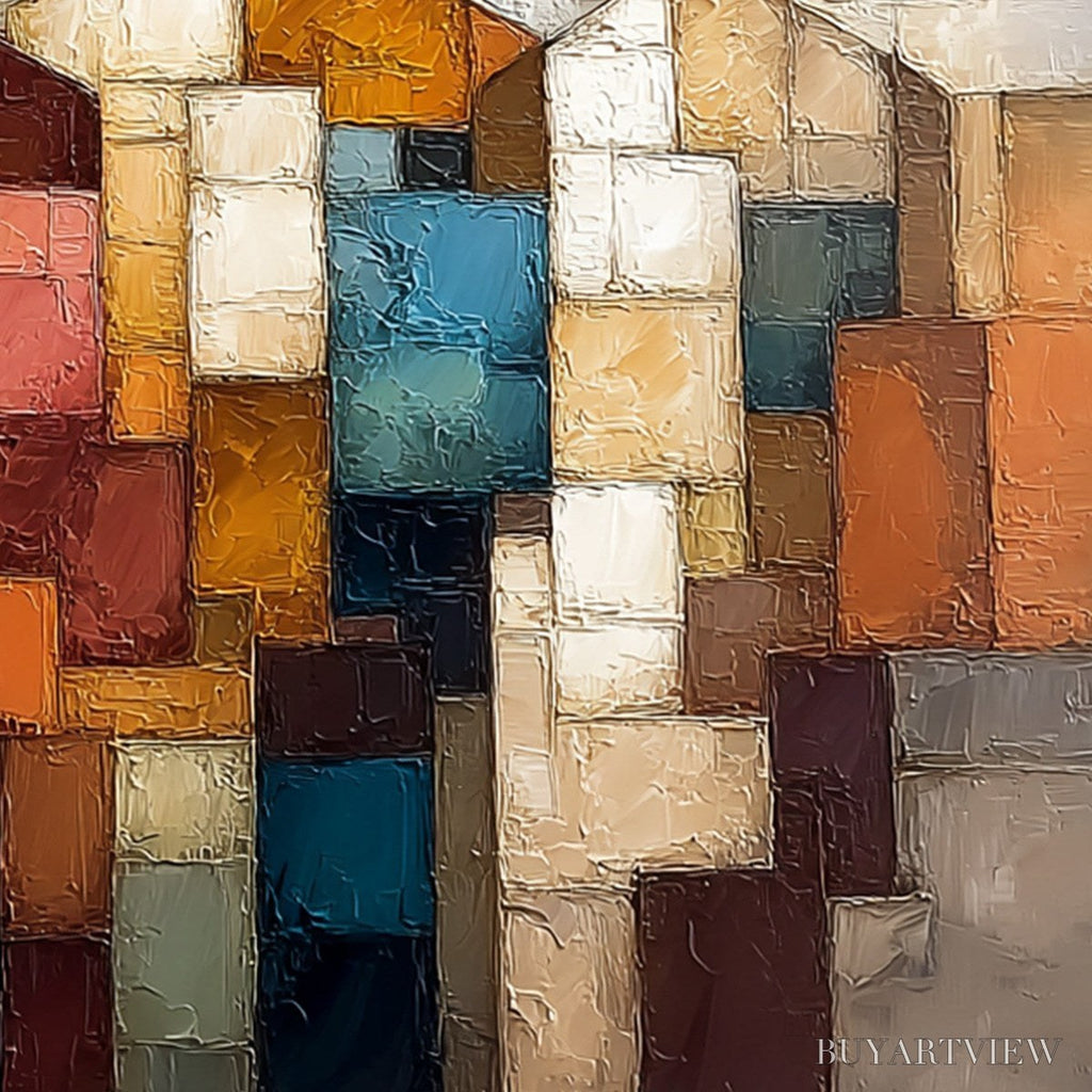 ARTOVITAS the Triad – Textured Abstract Figurative Oil Painting - image 3