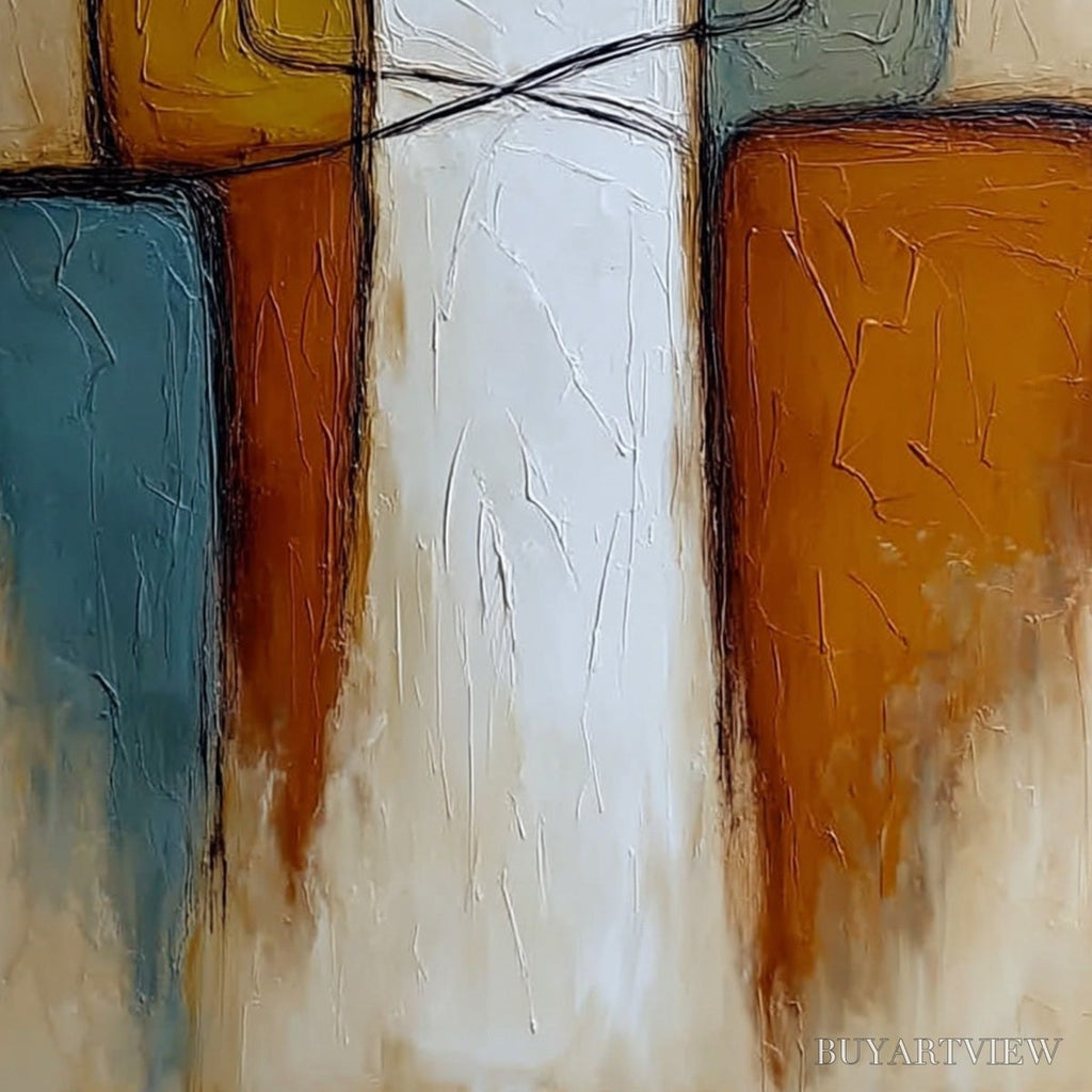 ARTOVITAS Kindred – Textured Abstract Figurative Painting of Unity - image 5