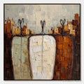 ARTOVITAS Together – Textured Impasto Abstract Figurative Painting - image 1
